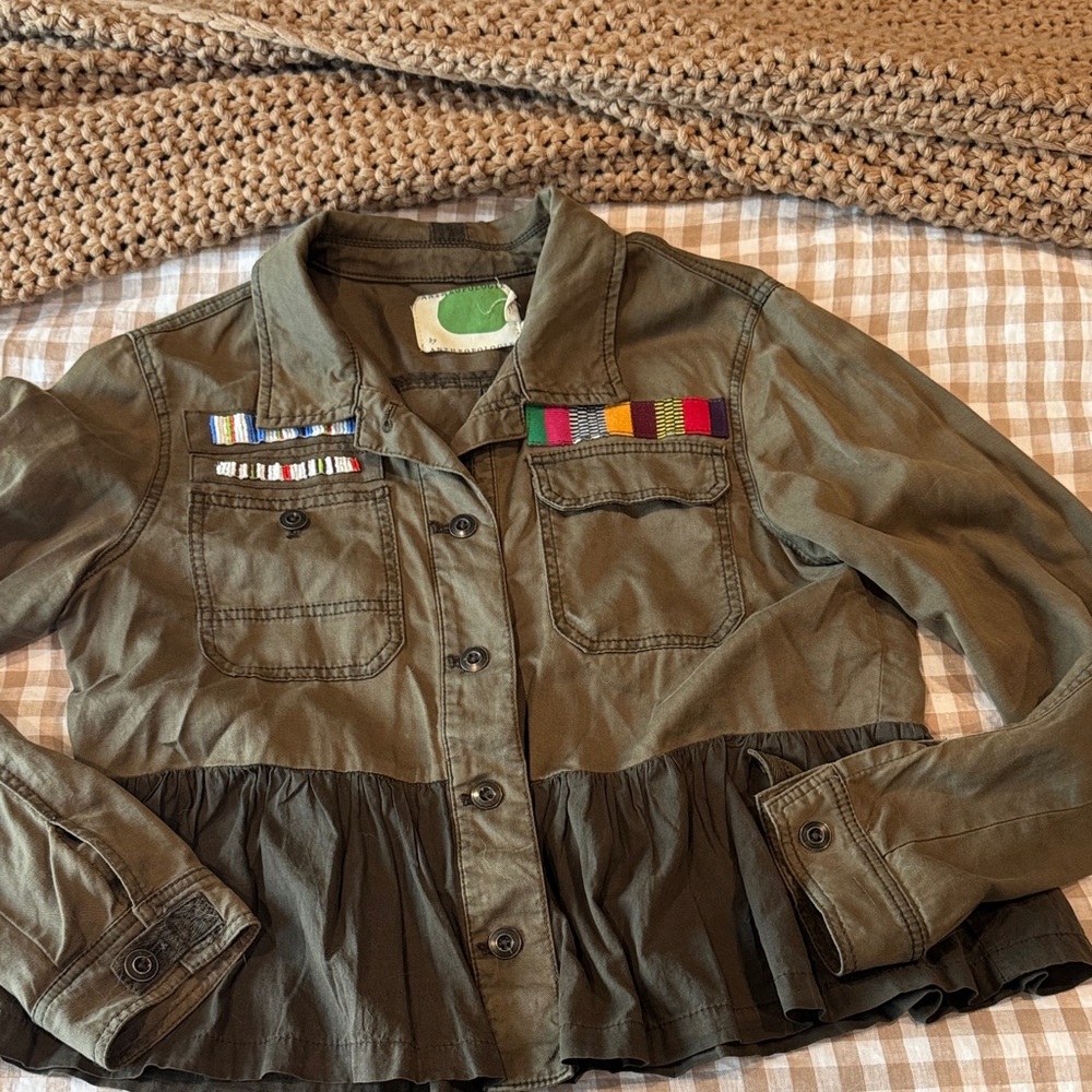 Anthropologie Peplum Military Jacket Small - Picture 6 of 6